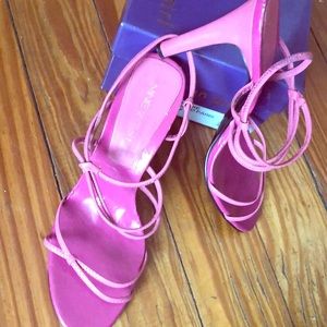 Hot pink shoes